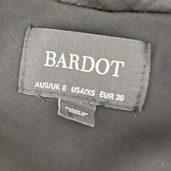 Bardot River Bias Open Back Long Sleeve Dress Black Women’s Sz 4 - Picture 5 of 7